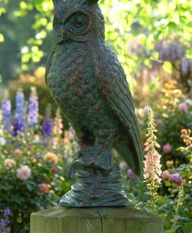 Long Eared Owl Metal Garden Ornament