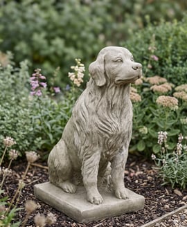 Golden Retriever Garden Statue