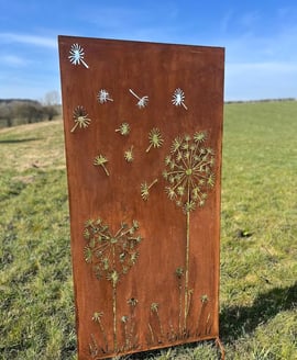 Eastern Connections Rustic Dandelion Steel Garden Screen 1.8m