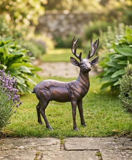 Stag Buck Garden Sculpture Ornament Small