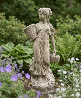 Large Country Girl Garden Statue