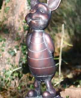 Winnie the Pooh Piglet Small Garden Ornament – Aged Verde