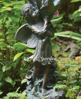Fairy Flower Garden Ornament – Aged Verde