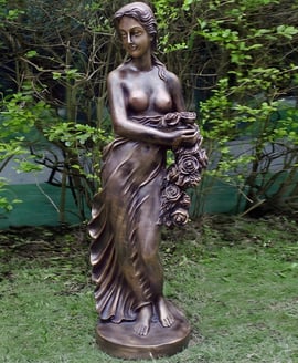Large Iris Goddess Garden Statue in Bronze