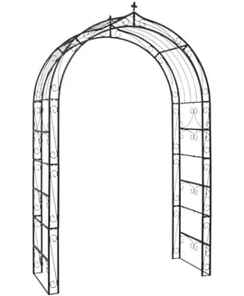 VegTrug Black Flower Metal Garden Arch