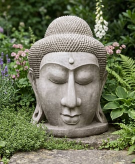 Large Grand Buddha Head Statue