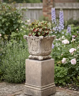 Vienna Fleur Stone Garden Vase