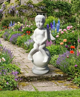 Patient Cherub Garden Ornament