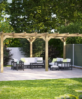 Power 20x14 Wooden Pergola