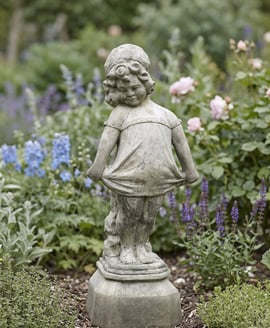 Large Victorian Girl Garden Statue