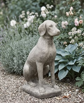 Pointer Garden Statue