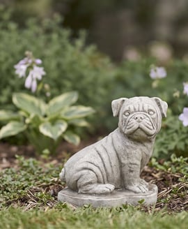 Small Pug Garden Statue