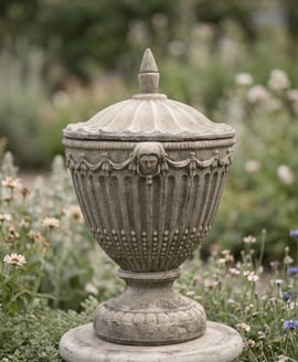 Olympic Stone Garden Urn with Lid
