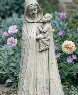 Madonna and Child Stone Statue